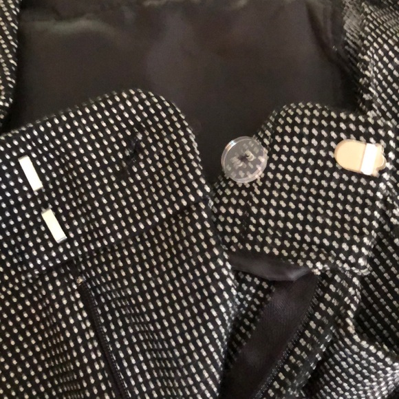 *2 for $10.00 / Ladies Petite Black Dress Slacks w/ Dot Pattern - Picture 6 of 7